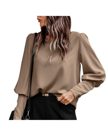Solid Button Back Blouse – Classic & Elegant Women’s Top
